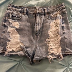 AE High Waisted Denim Shorts